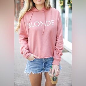 Brunette the Label BLONDE cropped hoodie